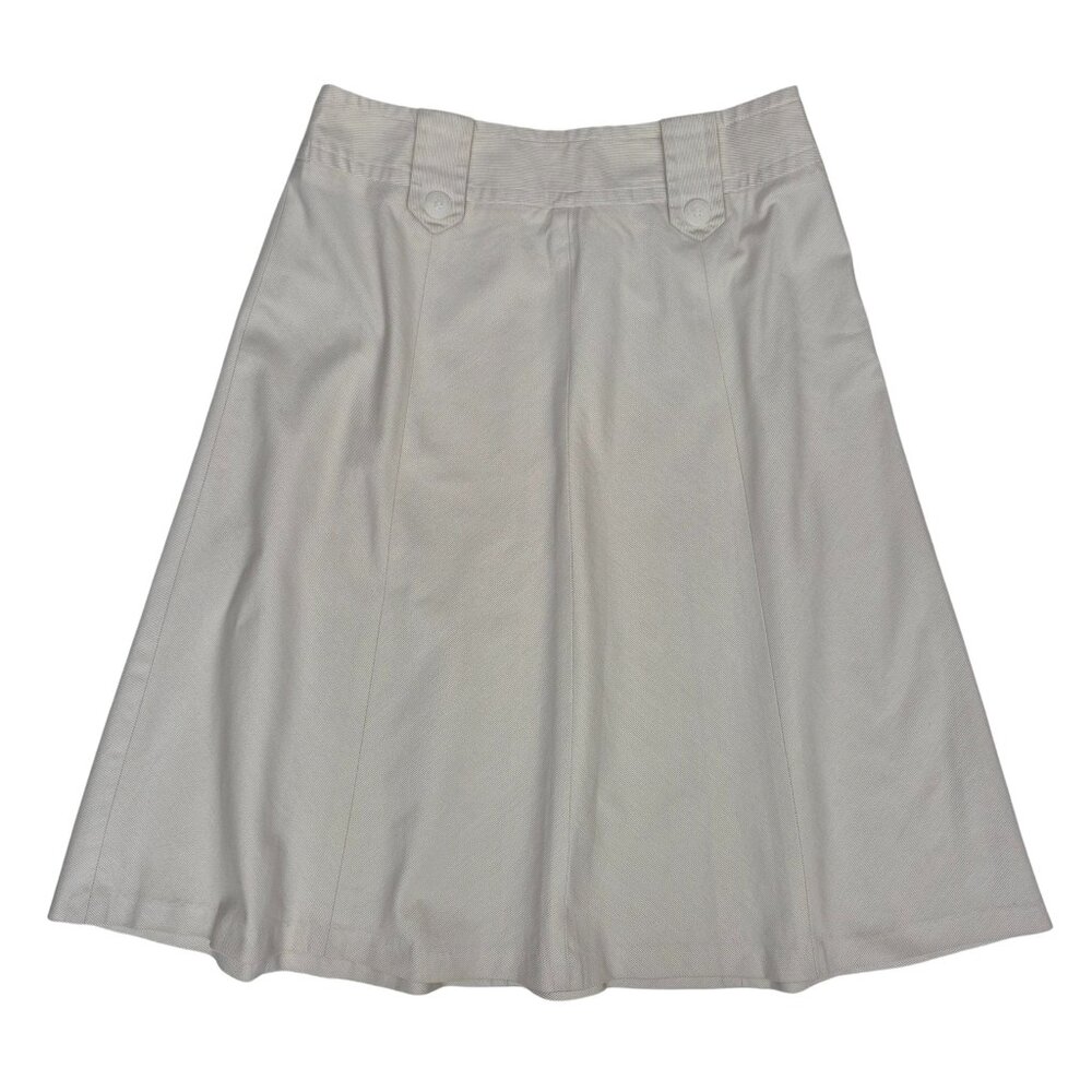 Grace Elements Cotton Skirt A-Line Flare Size 10 Khaki